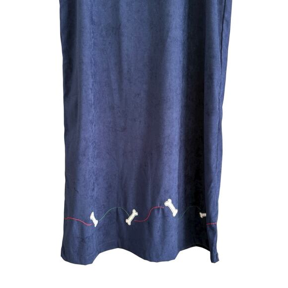 Vintage Bobbie Brooks Tank Dress Navy Dog Granny Cottage Y2K Women's M - Picture 4 of 12